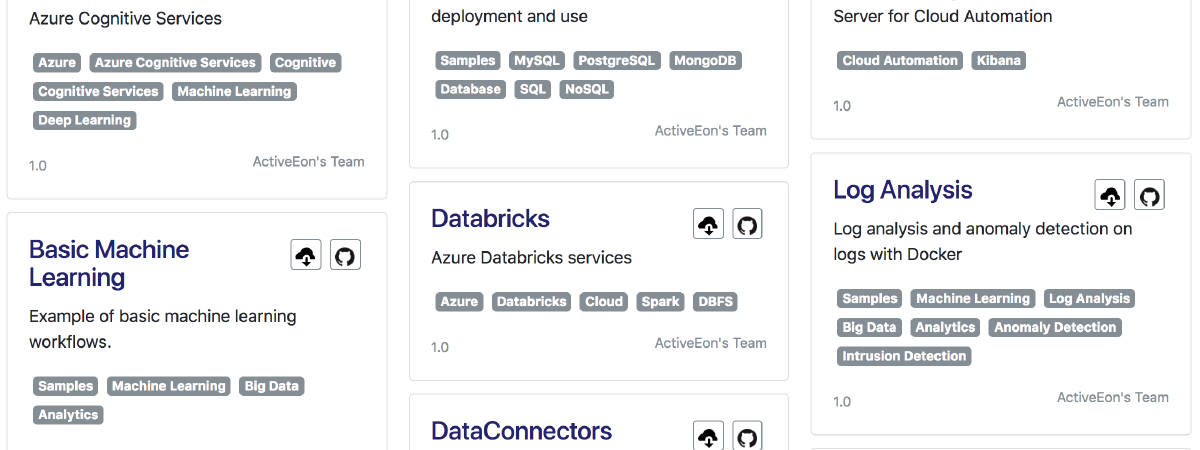 Activeeon hub cards