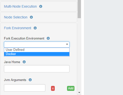 screenshot of ProActive feature to for environment within a Docker container